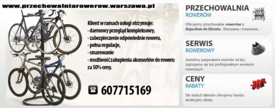 PRZECHOWALNIA ROWEROWA WARSZAWA Magda i Albert